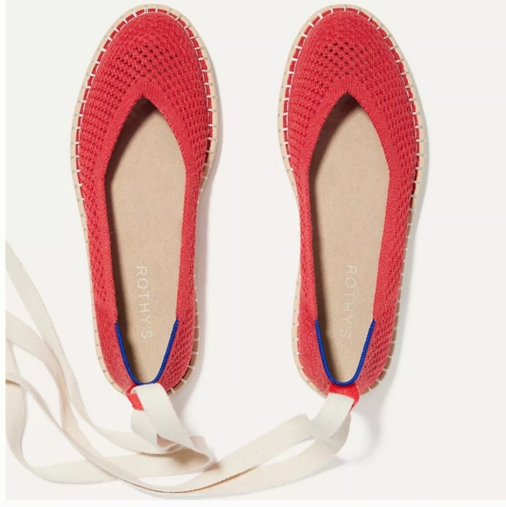 NWT Rothy's: The Espadrille Red Hot Size 8 - Picture 3 of 11
